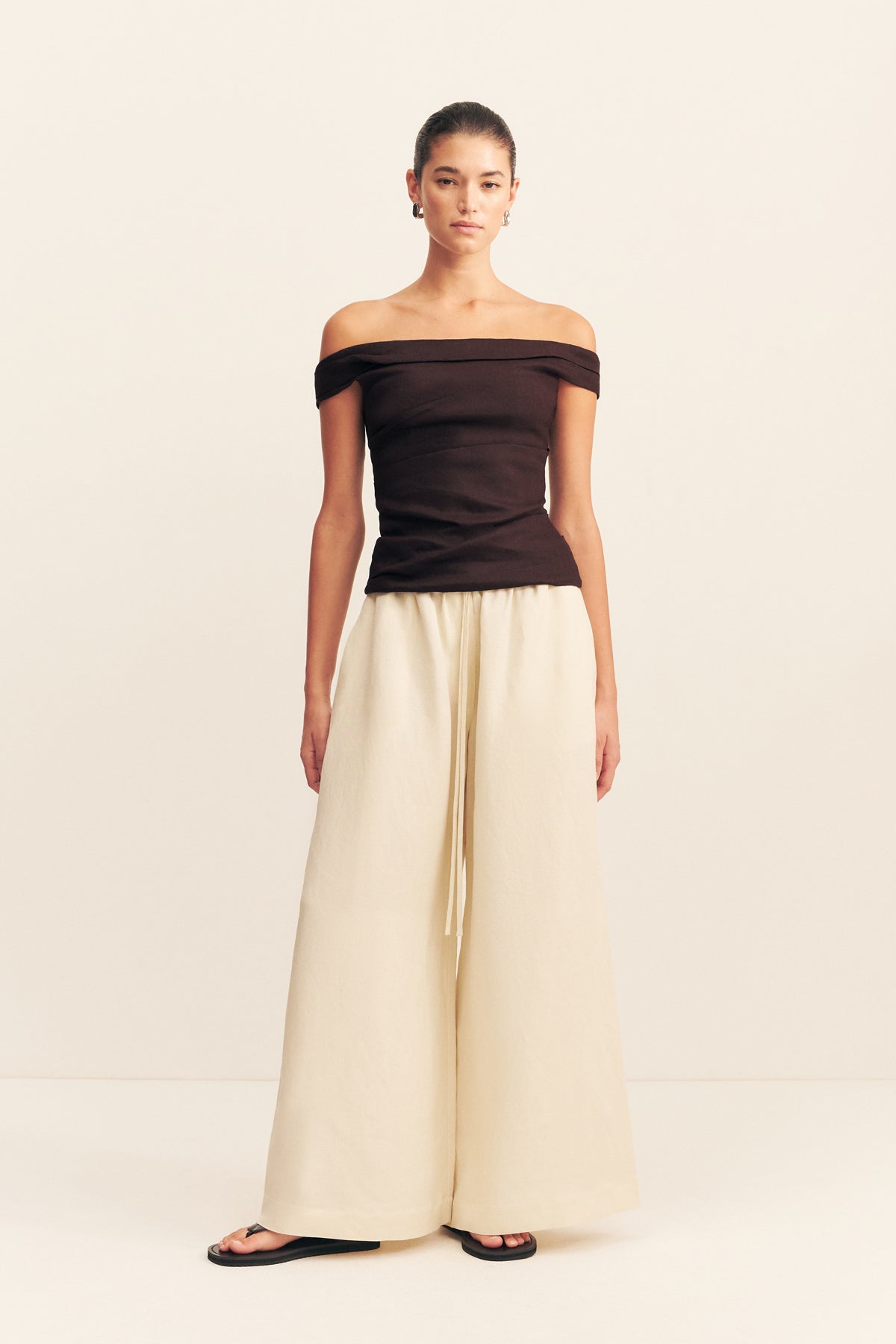 Brooks Off Shoulder Top | Ganache | Tops | Shona Joy – Shona Joy US