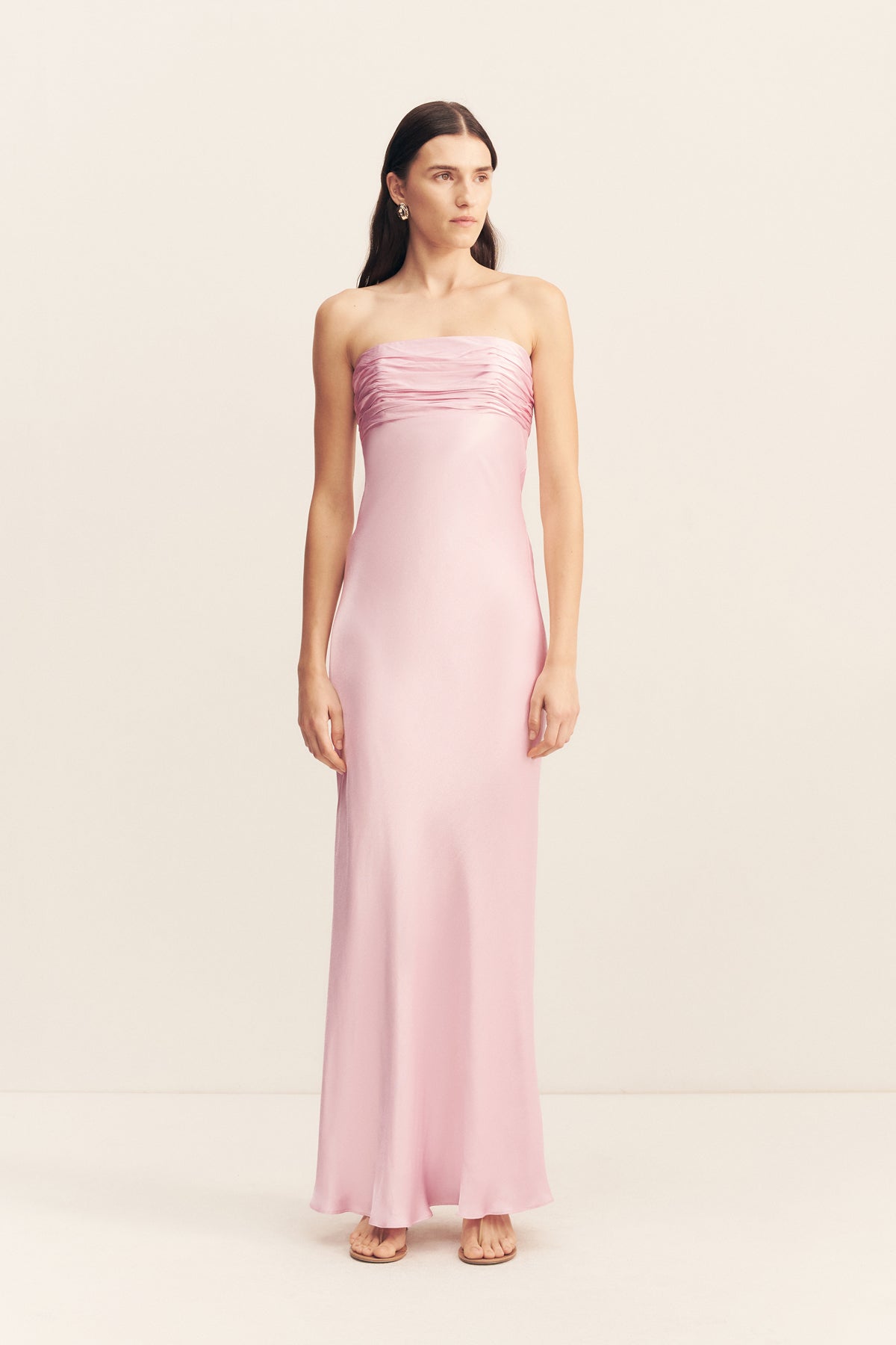 La Lune Strapless Ruched Bodice Maxi Dress | Blossom | Dresses