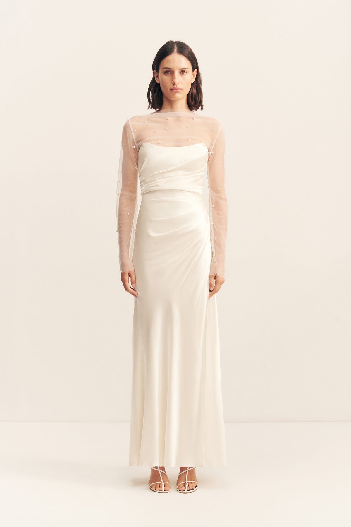 Opaline Sheer Pearl Top | Ivory | Tops | Shona Joy – Shona Joy US