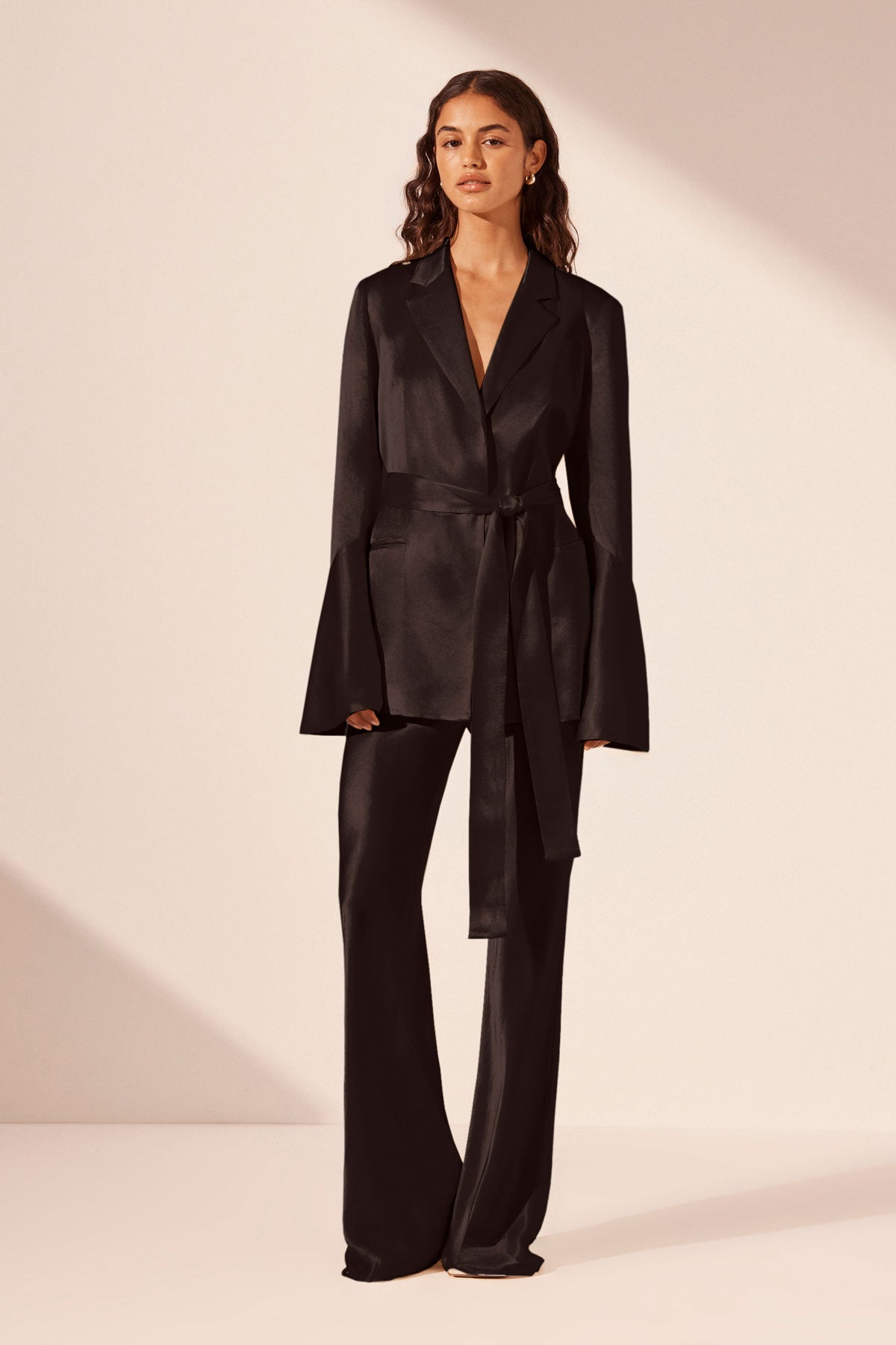 Belted Blazer Robe Blazer New Look Petite Black Jersey Belted Blazer