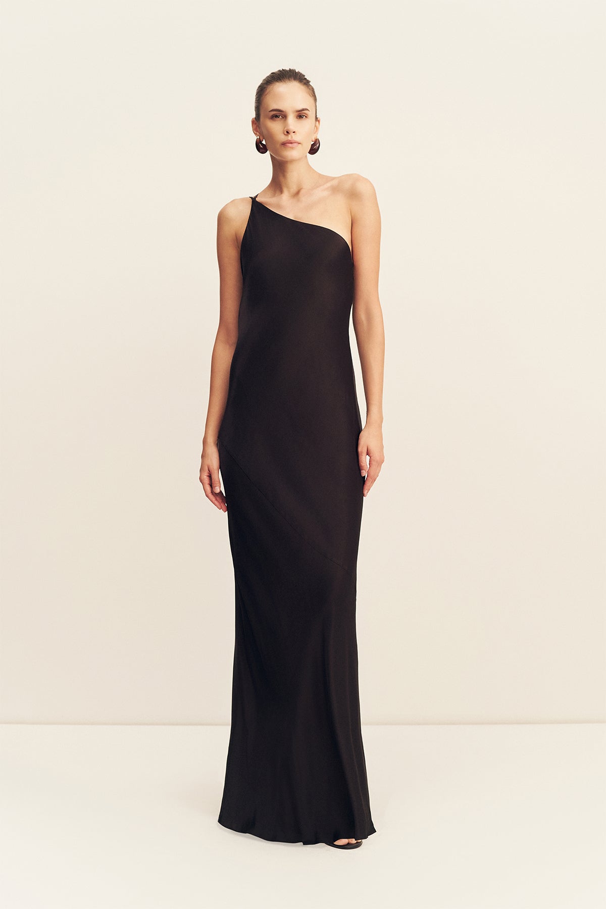 La Lune One Shoulder Cowl Back Maxi Dress | Black | Dresses | Shona Joy Shona Joy US La Lune One Shoulder Cowl Back Maxi Dress | Black | Dresses | Shona Joy Shona Joy US