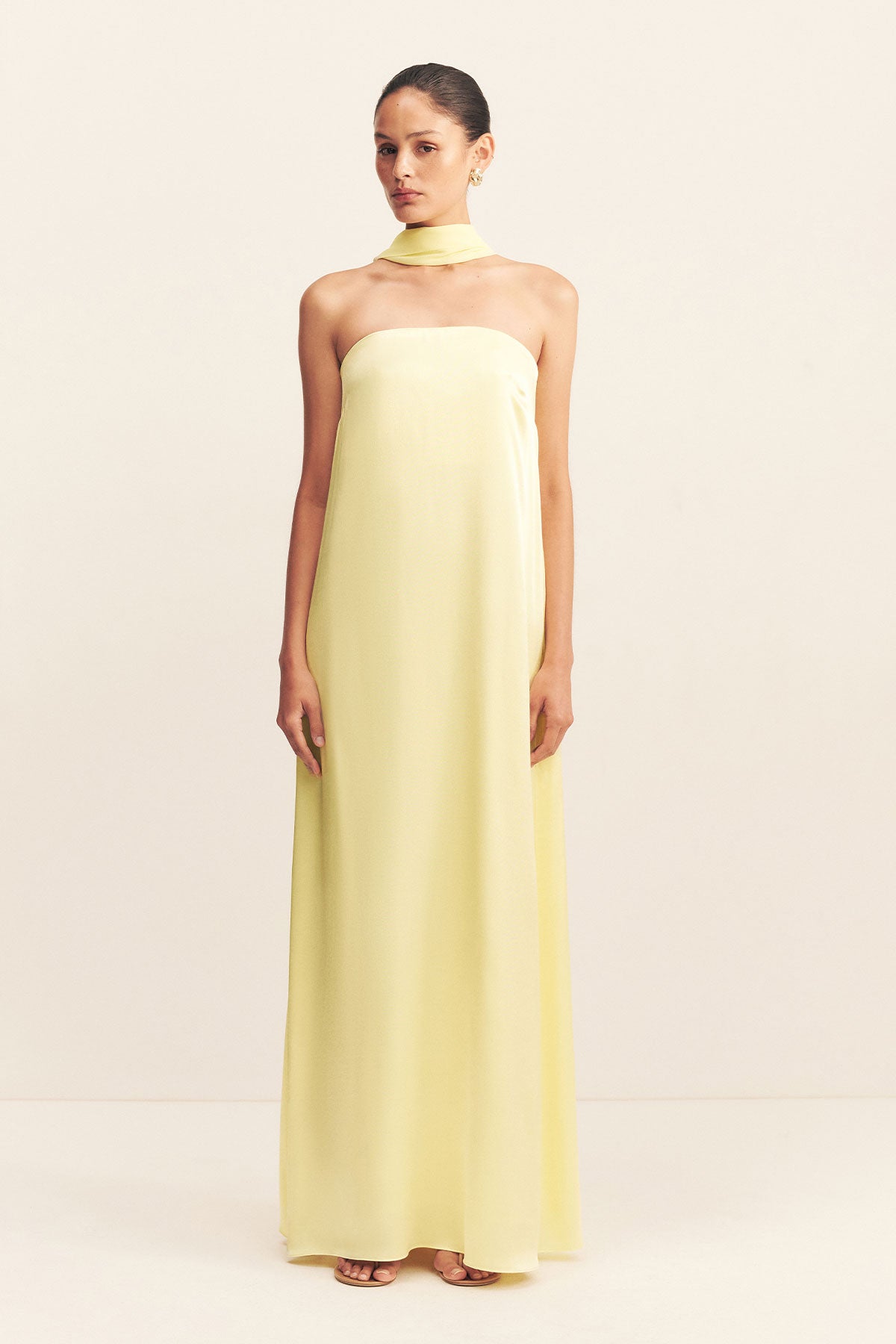 Shona Joy - Lucent Scarf - Lemon - Bridesmaids Dress Shona Joy - Lucent Scarf - Lemon - Bridesmaids Dress