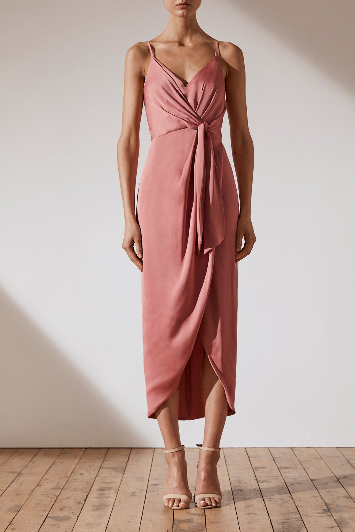 Shona joy oro store wrap midi dress