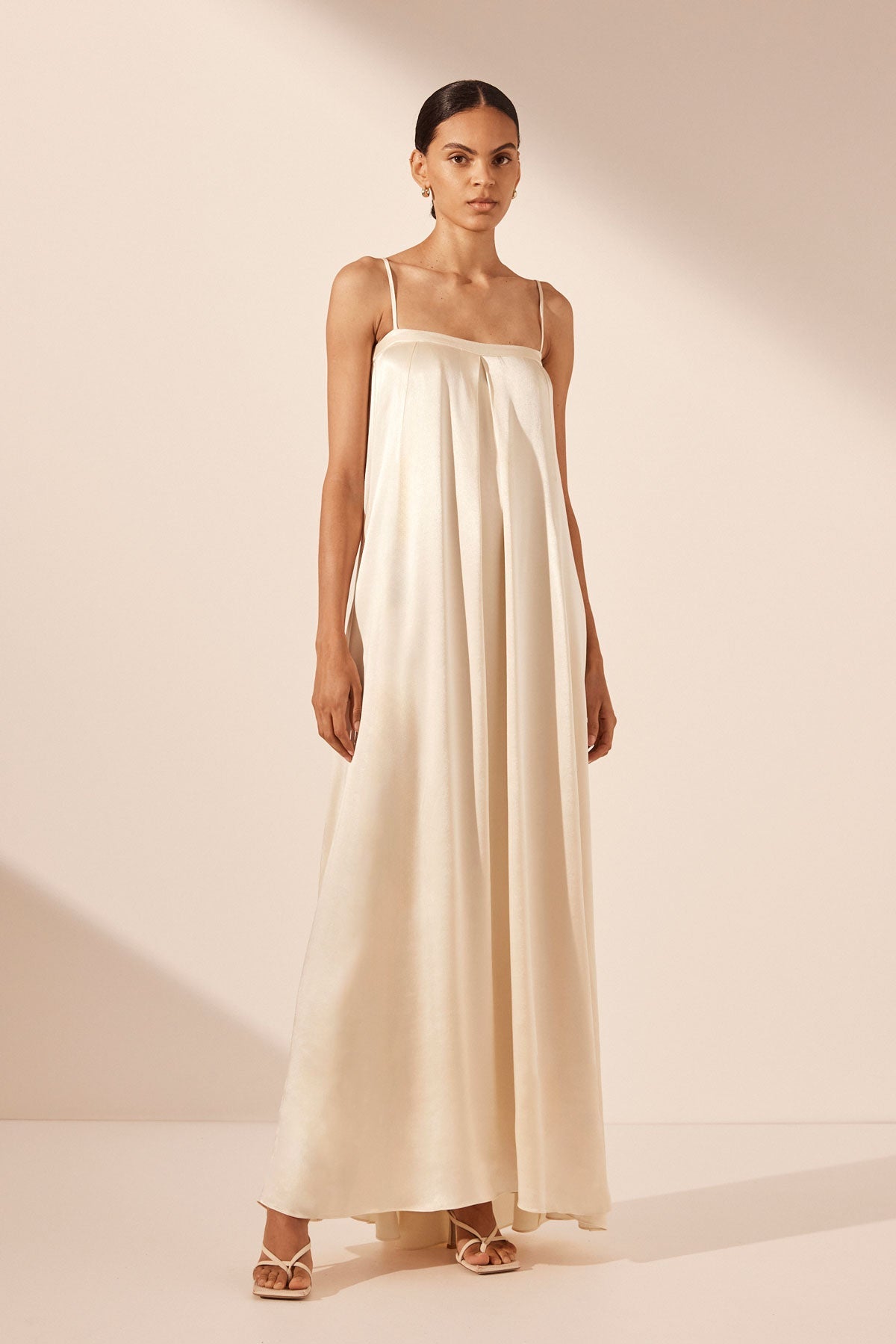 La Lune Column Maxi Dress | Cream | Dresses | Shona Joy