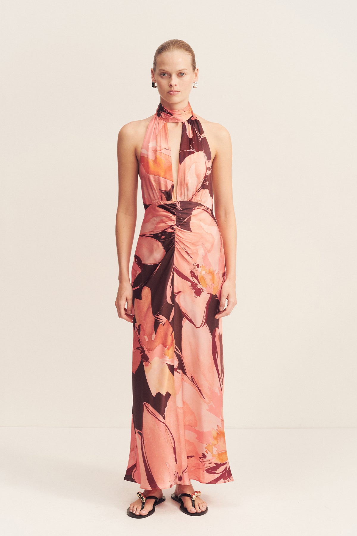 Emerson Halter Neck Maxi Dress | Palmero Floral | Dresses | Shona