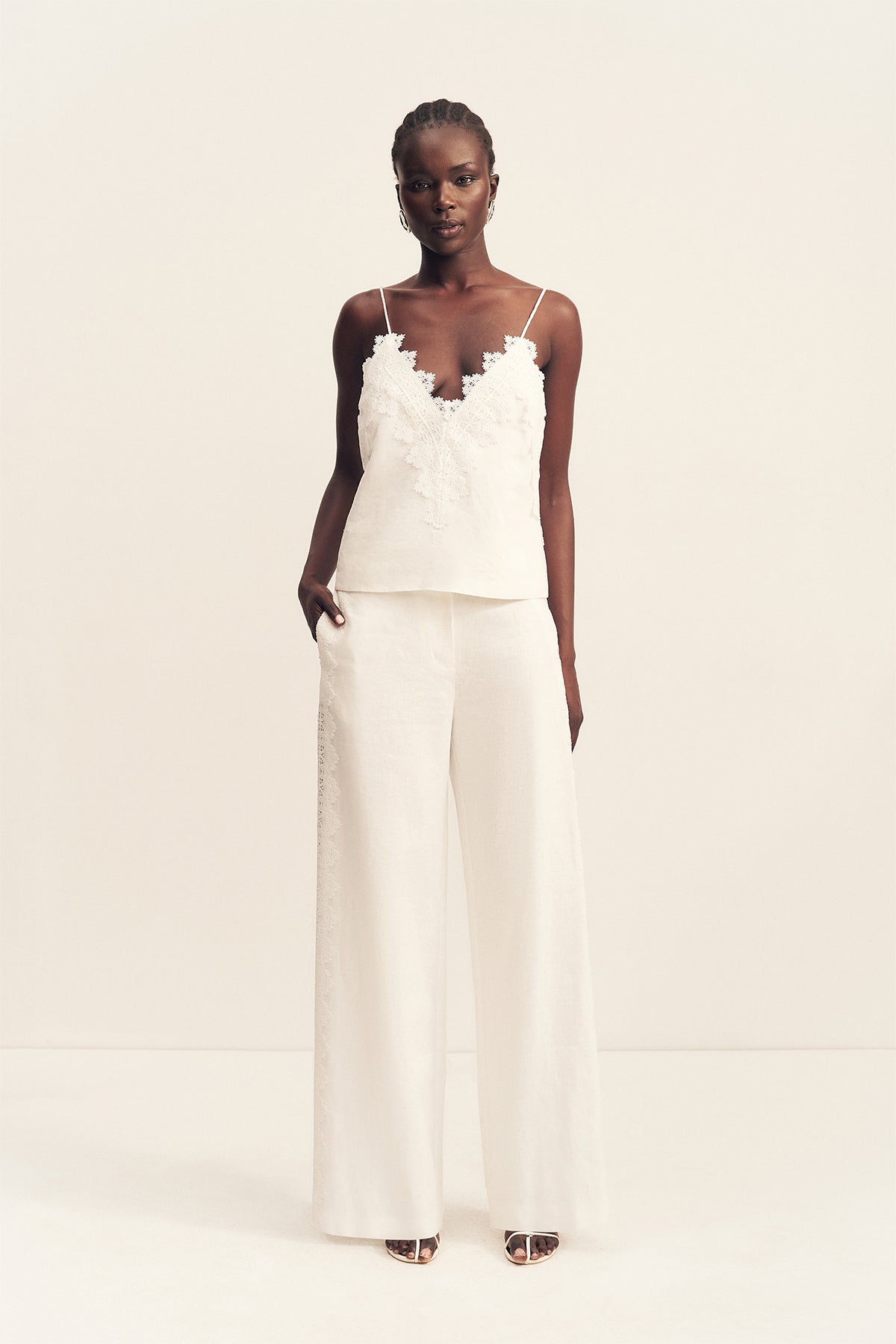 Toile Lace Cami | Ivory | Tops | Shona Joy – Shona Joy US