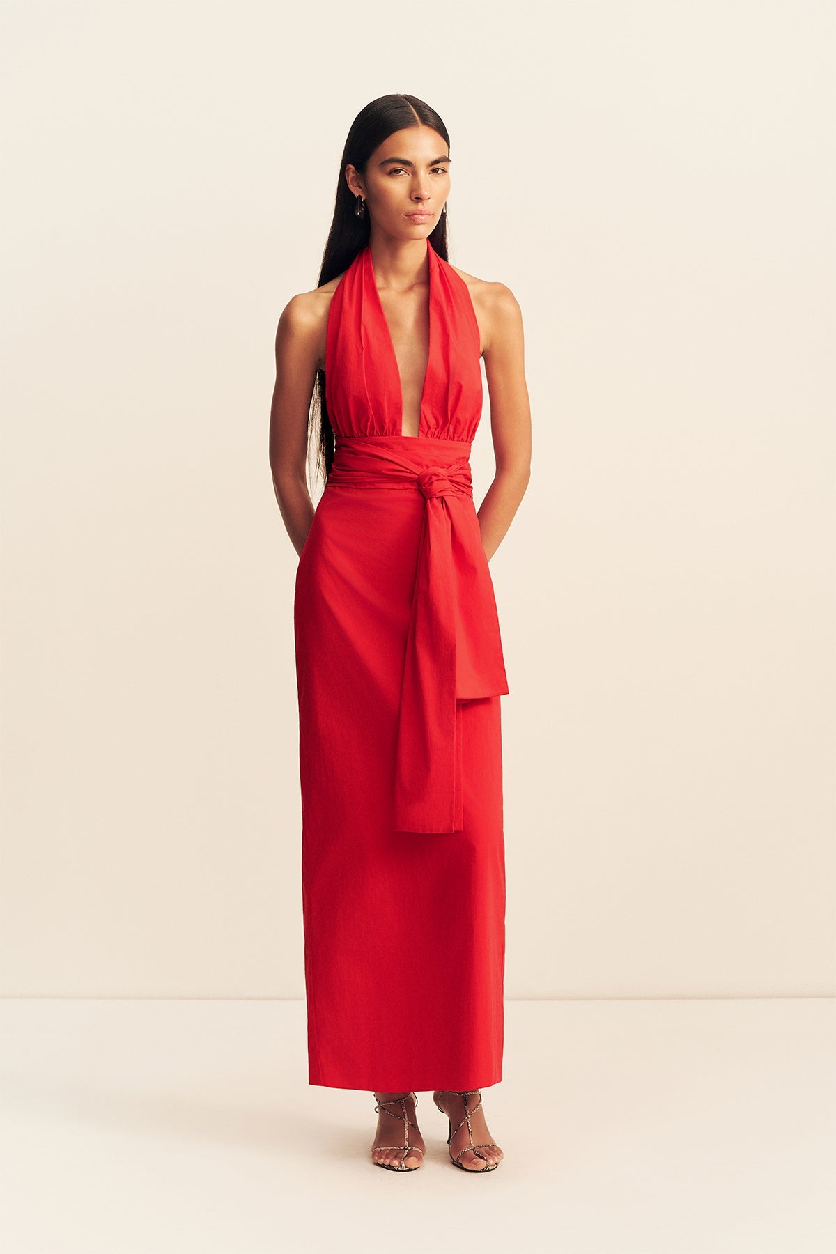 Campbell Halter Plunged Maxi Dress | Goji | Dresses | Shona Joy