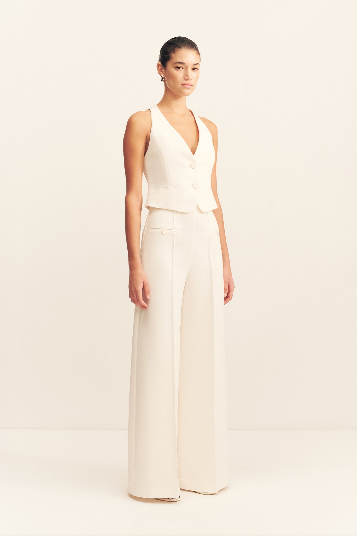Shona Joy Amura High Waisted Pant in Ivory - Size Aus 8/US 4 Shona Joy Amura High Waisted Pant in Ivory - Size Aus 8/US 4
