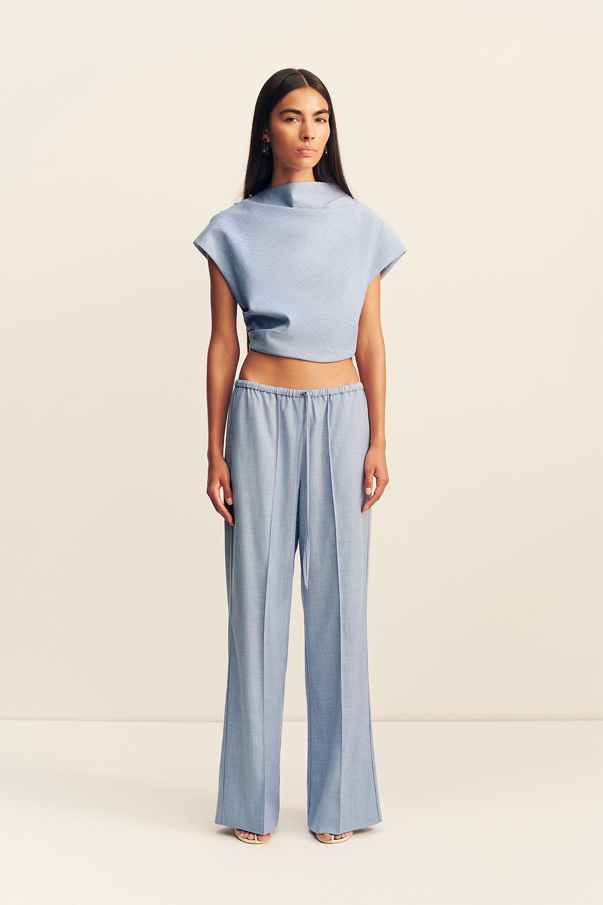 Asher Cap Sleeve Top | Chambray Blue | Tops | Shona Joy – Shona Joy US