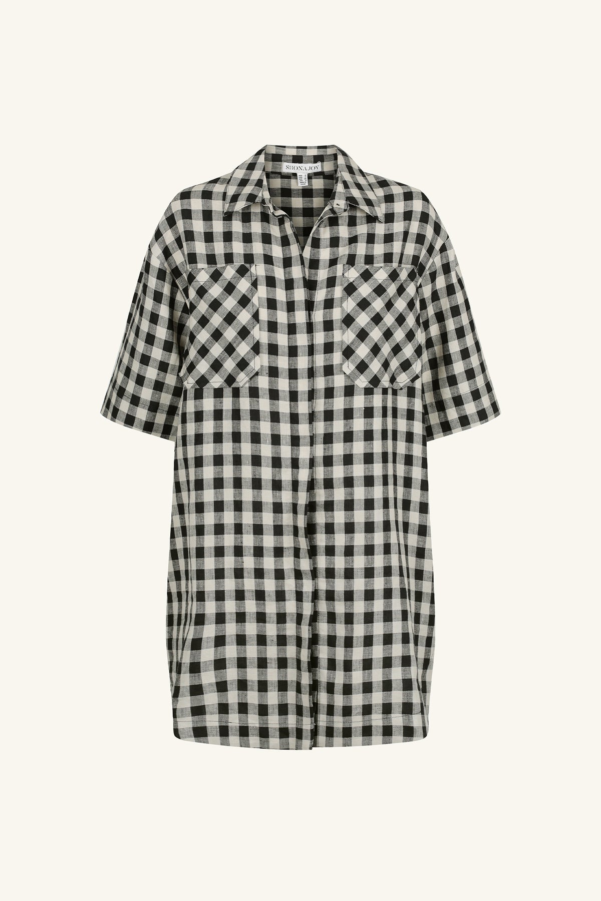 AIMEE LINEN SHORT SLEEVE OVERSIZED SHIRT DRESS