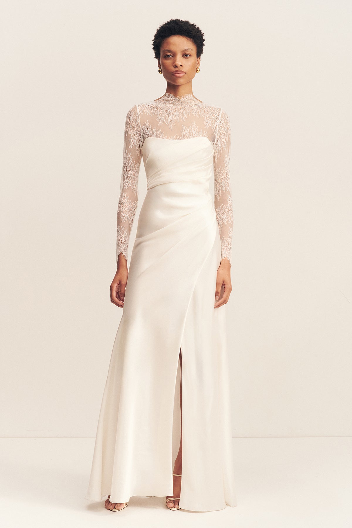 Lambent Lace Long Sleeve Bodysuit Ivory Tops Shona Joy