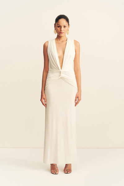 jazzlyn maxi knit dress in ivory Helsa Jazzlyn Maxi Knit Dress in Ivory 15% Off