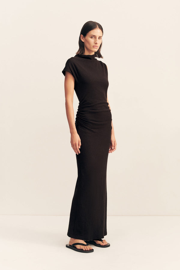 BEAU SLEEVELESS MAXI DRESS - BLACK