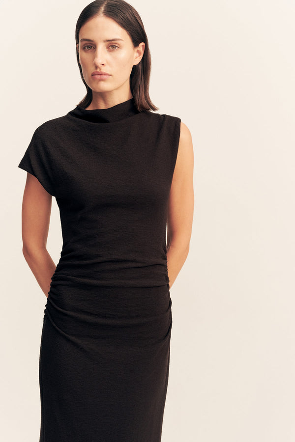 BEAU SLEEVELESS MAXI DRESS - BLACK