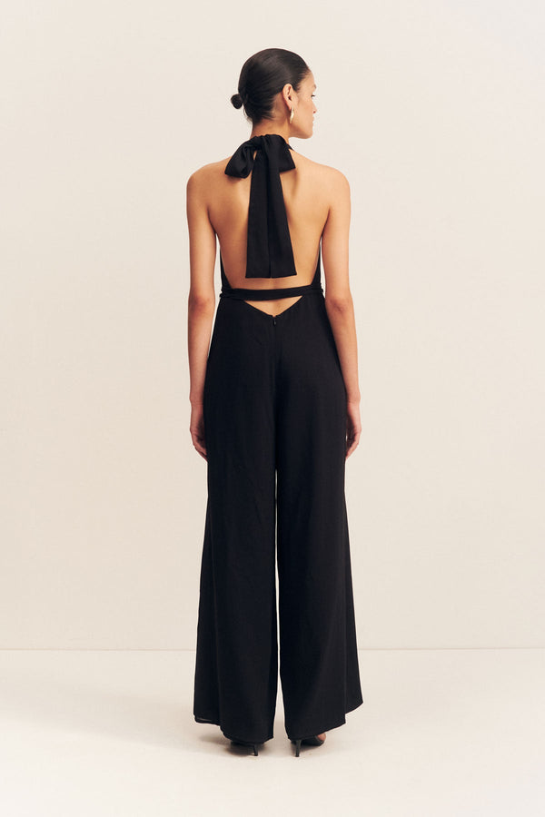 ILIAD HALTER NECK OPEN BACK JUMPSUIT - BLACK_B