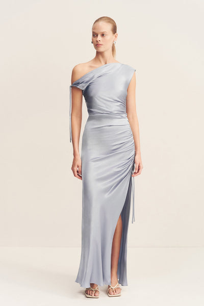 La Lune Gathered Maxi Dress | Powder Blue | Dresses | Shona