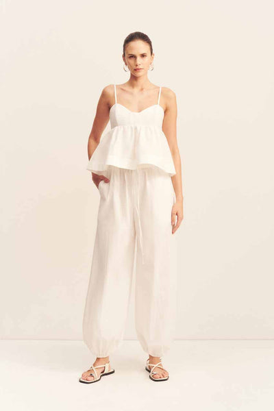 sheller バックジップペプラムトップス　白 OTHER TOPS – shéller / シェリエ