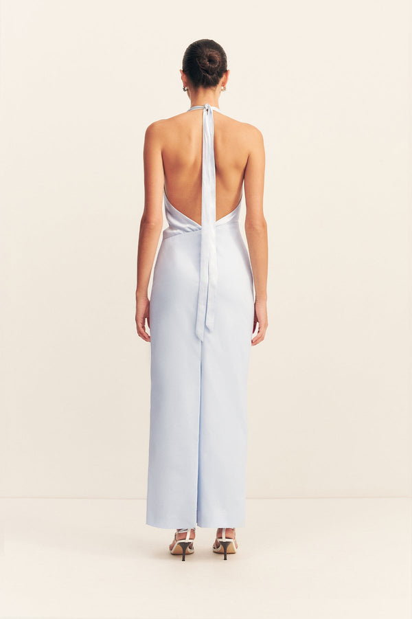 DILLON COWL NECK MAXI DRESS - SEABREEZE