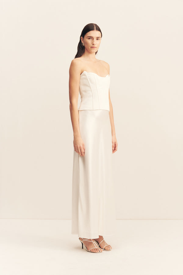 OAKLEY STRAPLESS CORSET - IVORY