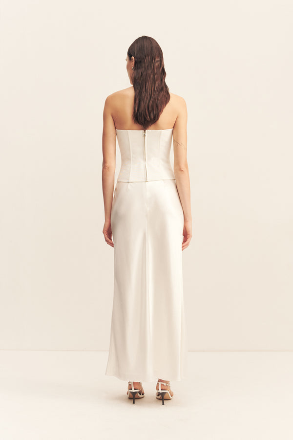 OAKLEY STRAPLESS CORSET - IVORY