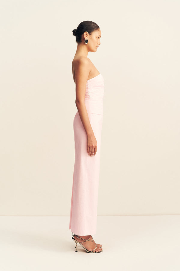 CAMPBELL STRAPLESS U WIRE MAXI DRESS - BALLERINA