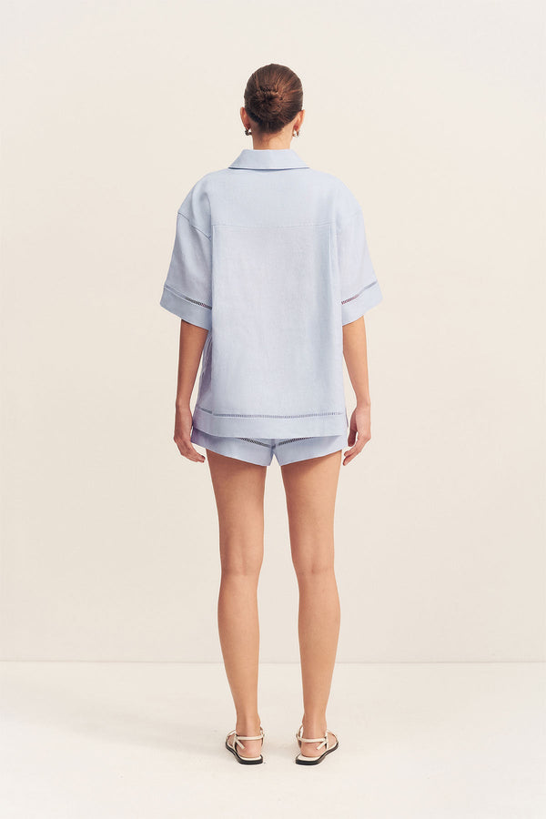 TOMMY LINEN SHIRT - SKY