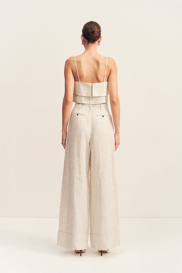 ALTO TEXTURED LINEN HIGH WAISTED PANT