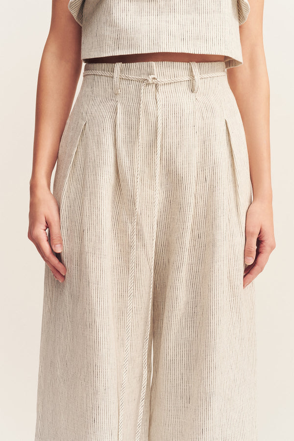 ALTO TEXTURED LINEN HIGH WAISTED PANT