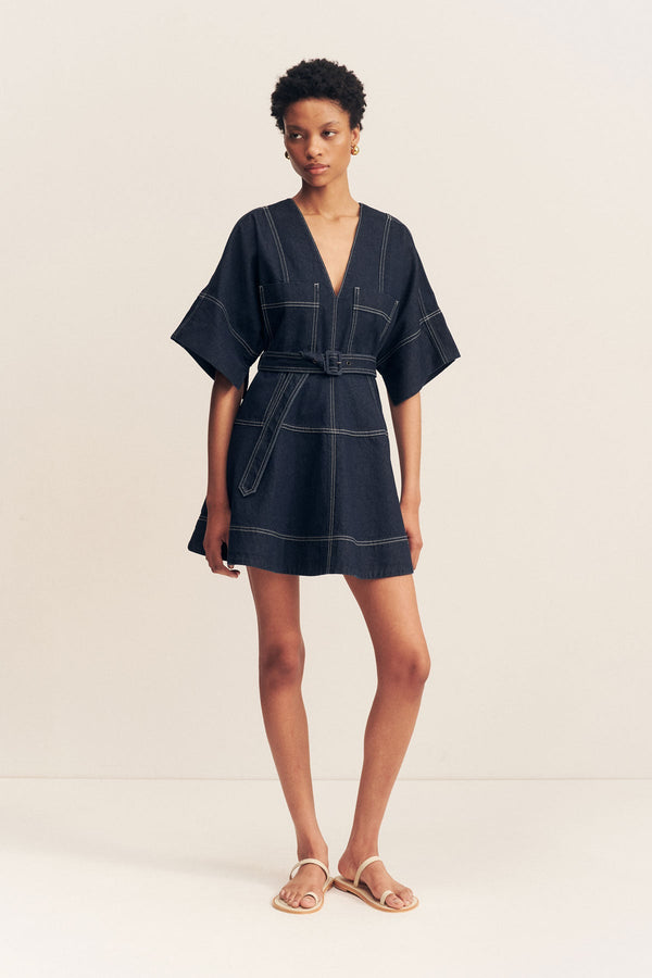 layered denim dress Floral Ruffle Medium / S Color:Navy 2F60008 Spaghetti Strap Wedding Dresses Sleeve Length(cm) Audrey Hepburn Inspired Halter