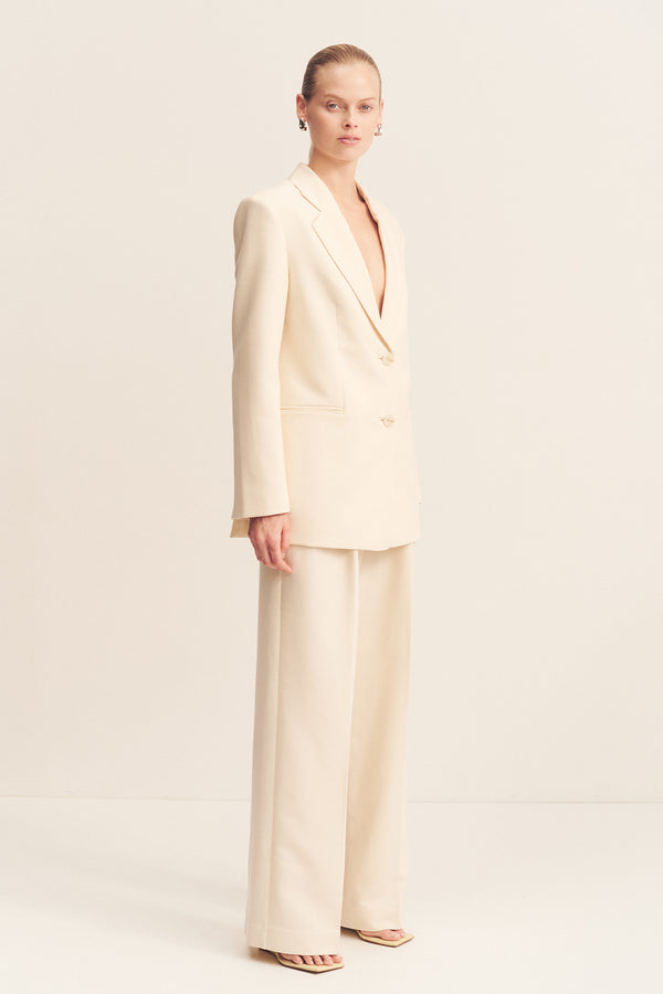 IRENA OVERSIZED TAILORED BLAZER - RICE_A