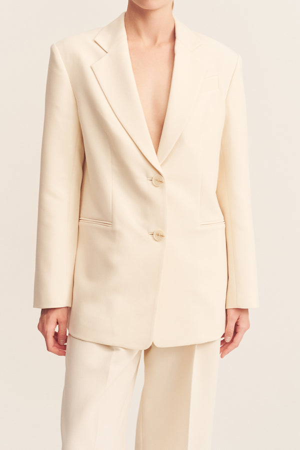 IRENA OVERSIZED TAILORED BLAZER - RICE_D