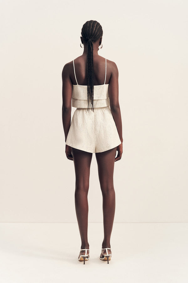 ALTO TEXTURED LINEN HIGH WAISTED SHORT