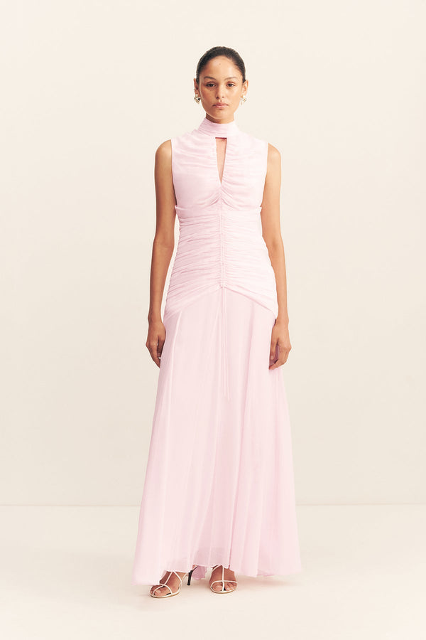 AMINA CUT OUT RUCHED MAXI DRESS - FAIRYFLOSS_F