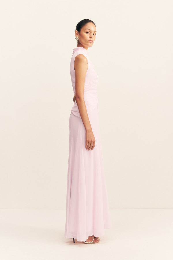 AMINA CUT OUT RUCHED MAXI DRESS - FAIRYFLOSS