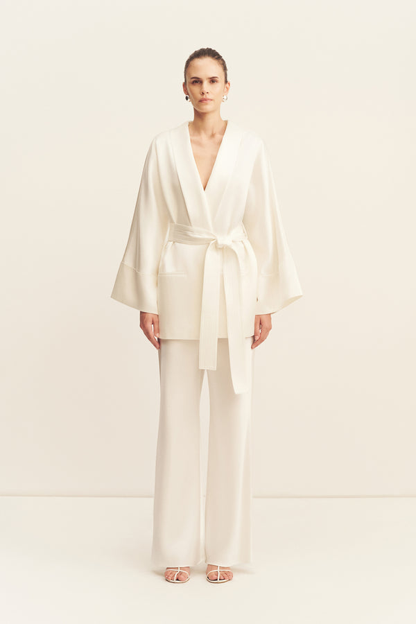 SAVANNA BELTED JACKET - IVORY_F