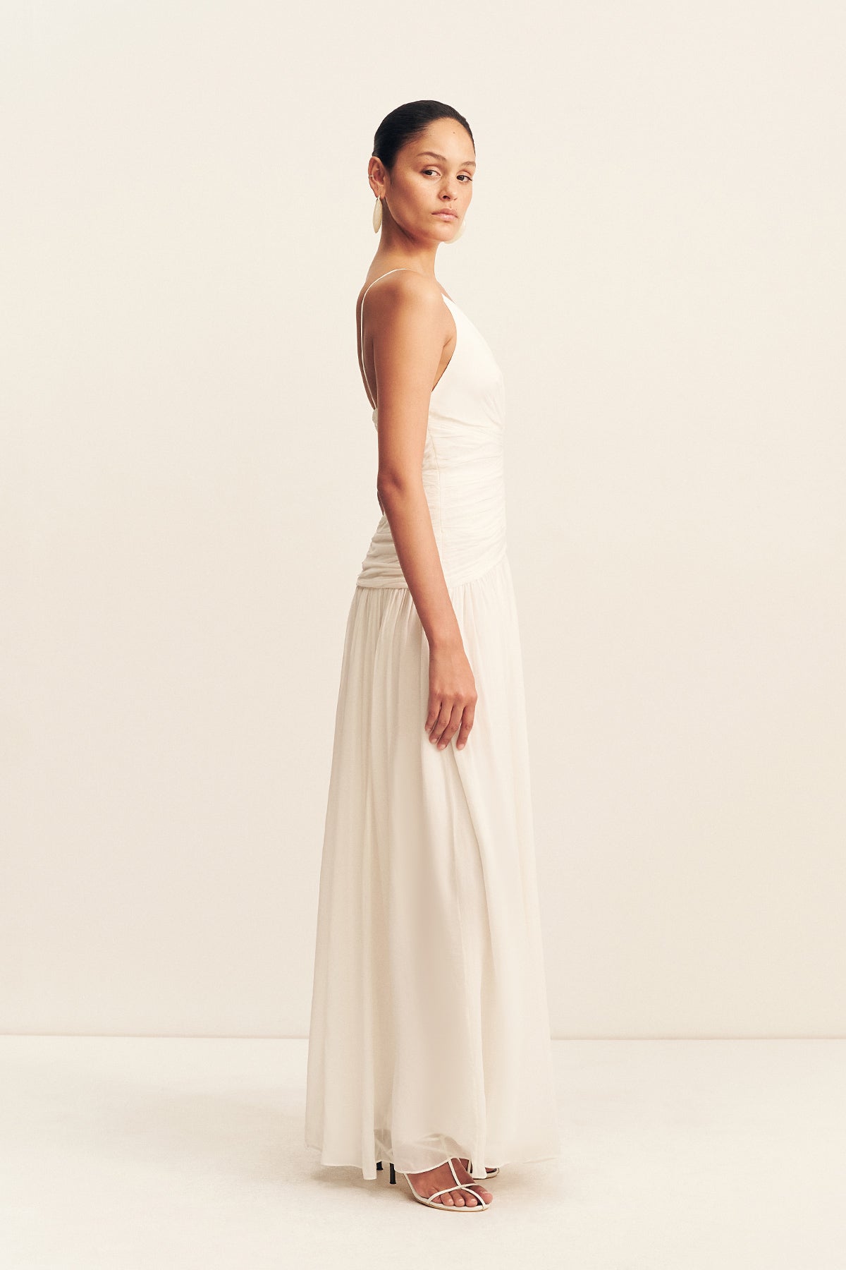 Juno Gathered Bodice Maxi Dress | Ivory | Dresses | Shona Joy