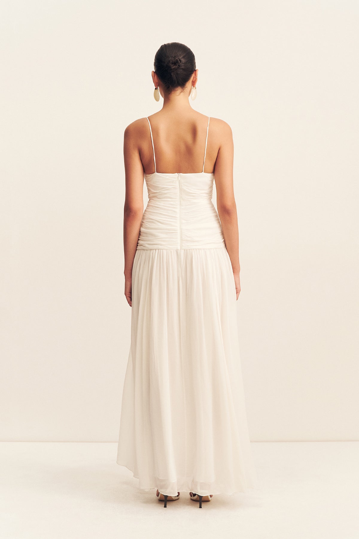 Juno Gathered Bodice Maxi Dress | Ivory | Dresses | Shona Joy