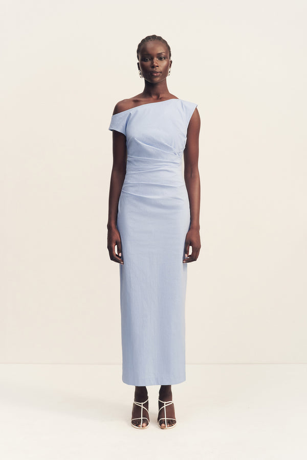 chiffon dress maxi Juliet Gardenia / M Light Sky Blue Long online clothing boutique Do Not Bleach Select Shoe Size:41