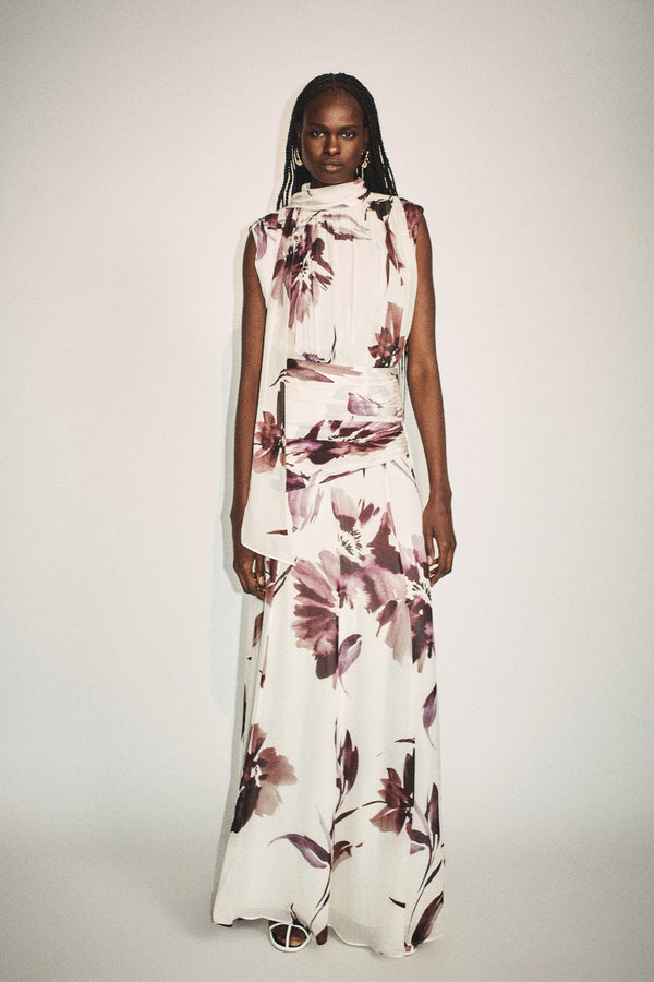 MARPESSA SCARF NECK MAXI DRESS