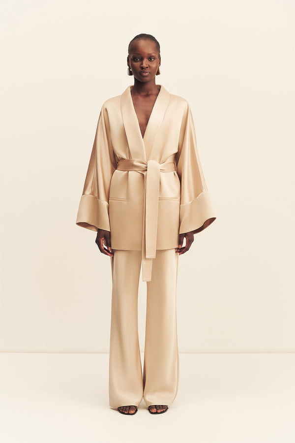 SAVANNA BELTED JACKET - CHAMPAGNE_F