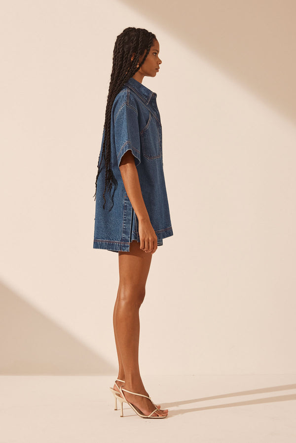 RAQUEL HIGH WAISTED FLARED SHORT_S