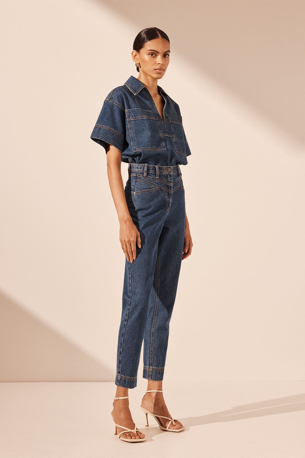 Rita Tapered Jean | Light Indigo | Pants | Shona Joy