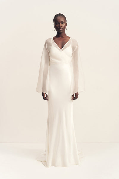 wrap ivory dress Shona Joy - Lia Silk Organza Wrap Top