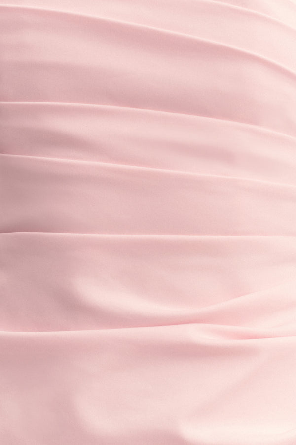 strapless draped maxi dress fairy floss Shona Joy