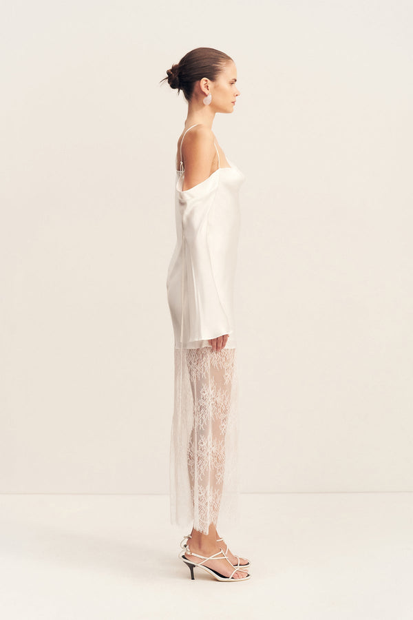 shona joy labyrinth lace one shoulder dress Shona Joy Labyrinth One-Shoulder Silky Sheer Lace Maxi Dress