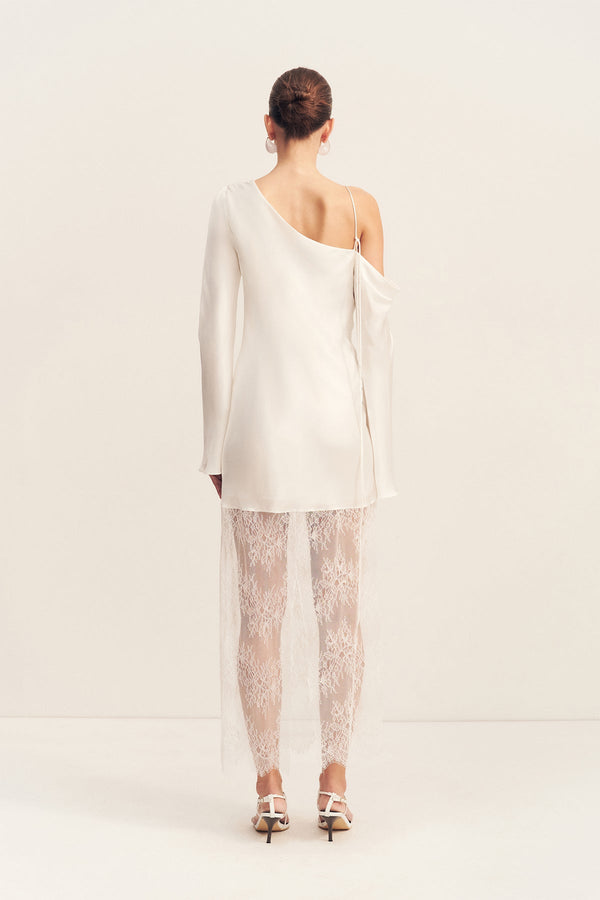 shona joy labyrinth lace one shoulder dress Shona Joy - Labyrinth Lace One Shoulder Cowl Maxi Dress