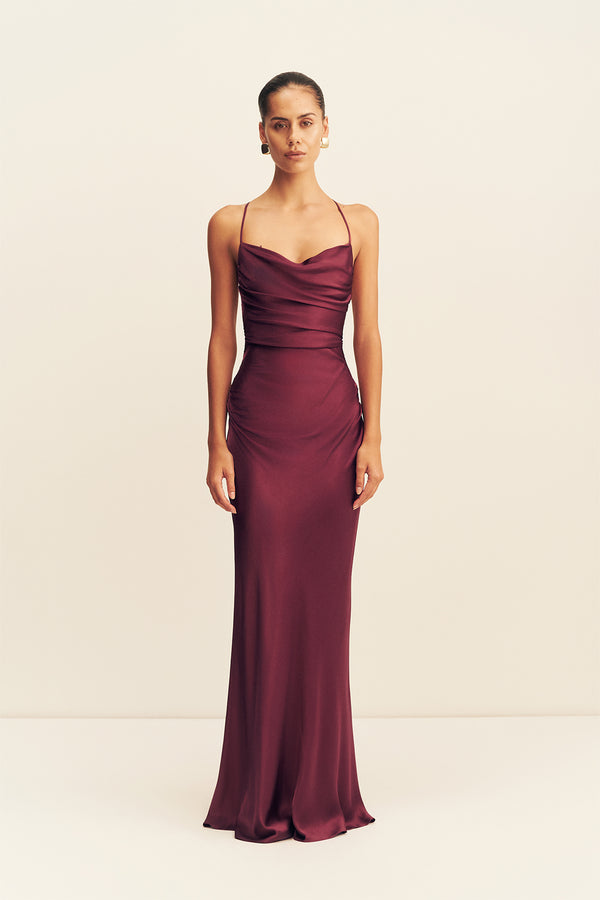 LA LUNE LACE BACK MAXI DRESS - SHIRAZ_F