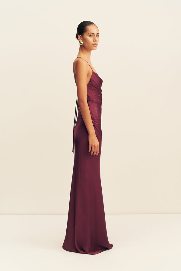 LA LUNE LACE BACK MAXI DRESS - SHIRAZ