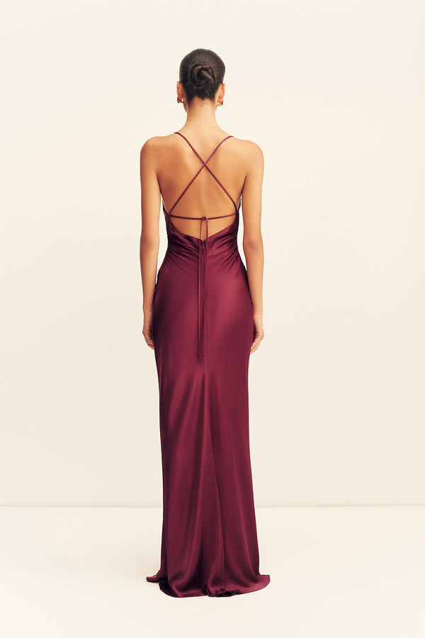 LA LUNE LACE BACK MAXI DRESS - SHIRAZ