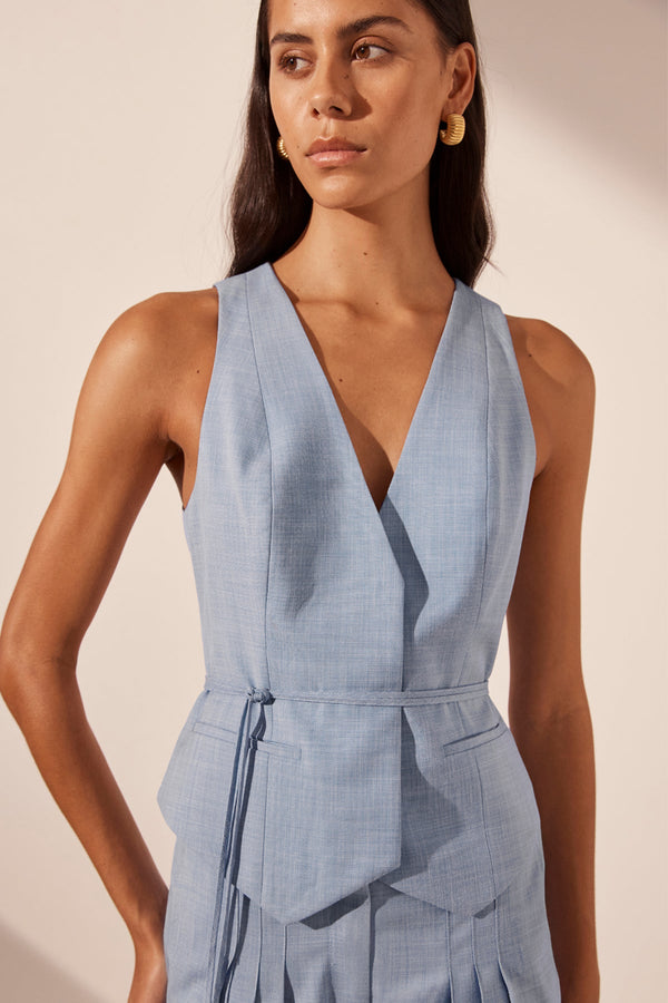 ASHER BELTED VEST - CHAMBRAY BLUE_D